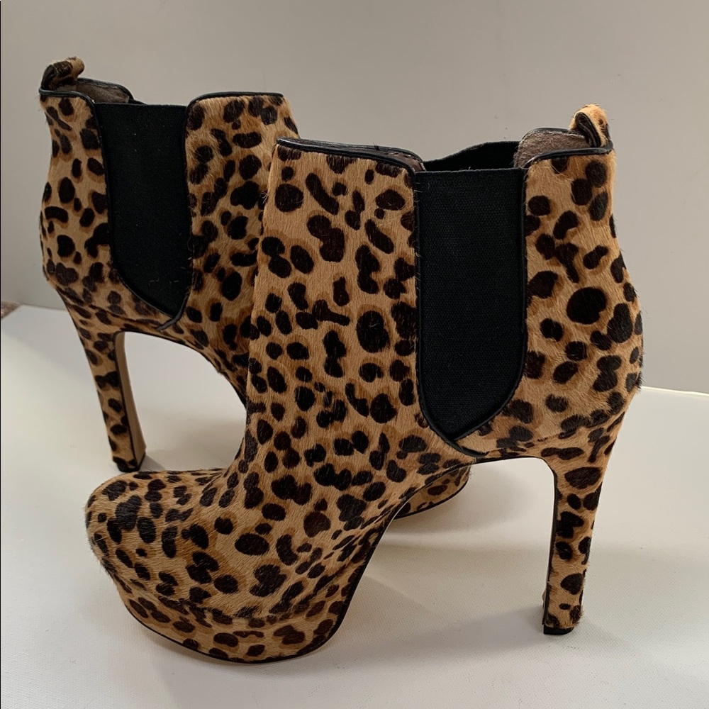 VINCE CAMUTO Platform Baileys Boot | Brown Tan Black | Leopard 🐆Print Pony Hair